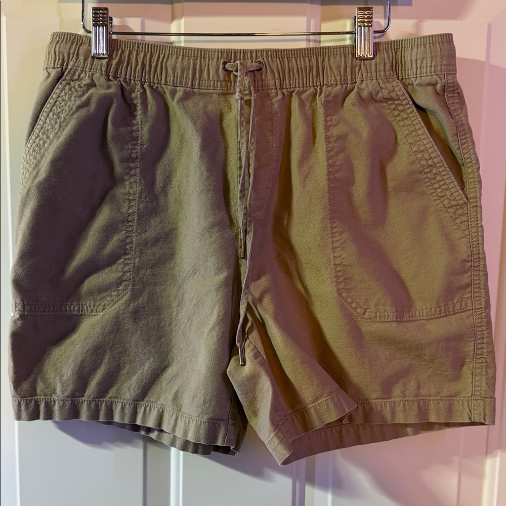 Tahari Women's Cotton Stretch Pull-on Short- Medium Tan